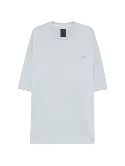 Juunj Logo-embroidered Graphic-print T-shirt In Blue