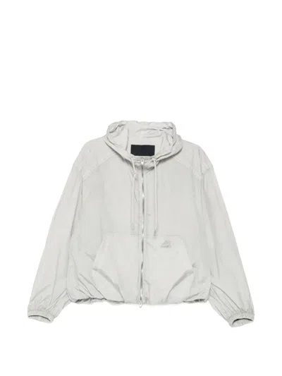 Juunj Logo-patch Hooded Jacket In Gray
