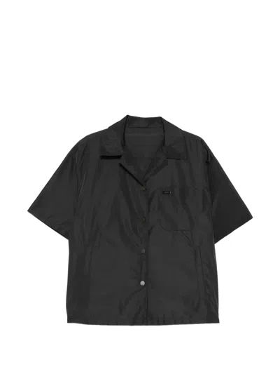 Juunj Logo-plaque Short-sleeve Shirt In Black
