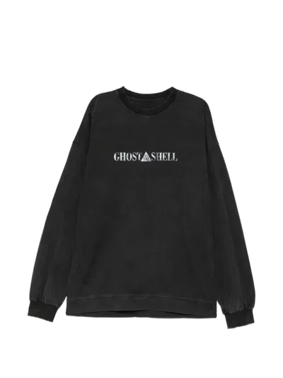 Juunj Logo-print Cotton Sweatshirt In Black