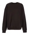 Juunj Brown Oversized Sweatshirt With Graphic Print In Black