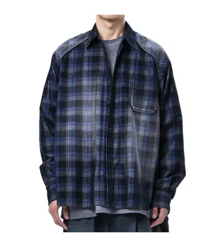 Juunj Long-sleeve Plaid Shirt In Blue