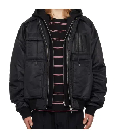 Juunj Ma-1 Work Bomber Jacket In Black