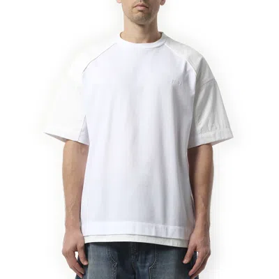 Juunj Men's Nylon Layered T-shirt In White