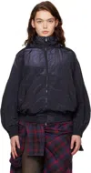 Juunj Navy Crinkled Trainer Jacket In Navy R