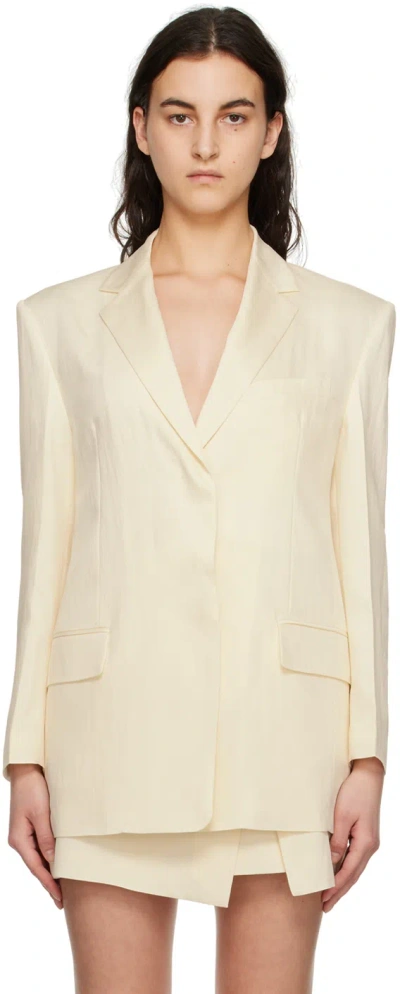 Juunj Off-white Carryover Blazer In Ivory