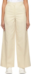 Juunj Diagonal Plaid Pleated Casual Pants In 0 Ivory