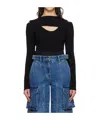 Juunj Openwork Slit Knit Sweater