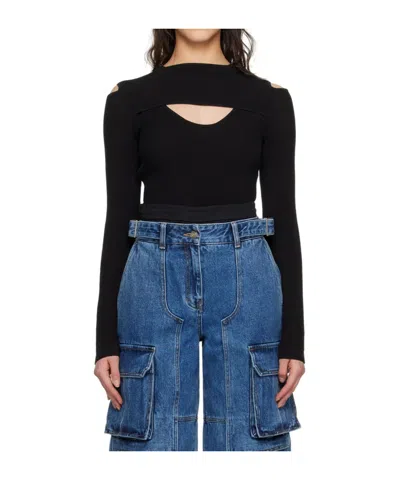 Juunj Openwork Slit Knit Sweater