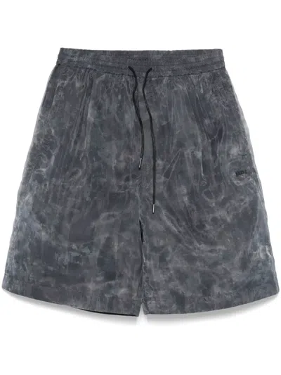 Juunj Organza-overlay Shorts In Grey