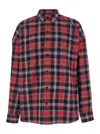 Juunj Over Fit Classic Check Shirts In Red