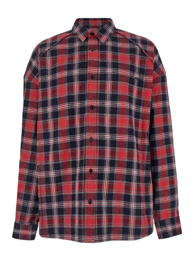 Juunj Over Fit Classic Check Shirts In Multicolor