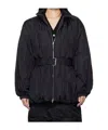 Juunj Padded Windbreaker Jacket In Black