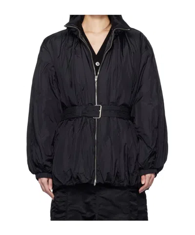 Juunj Padded Windbreaker Jacket In Black