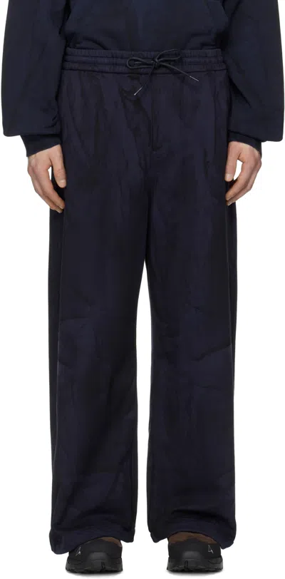 Juunj Painted Jersey Trousers In Blue