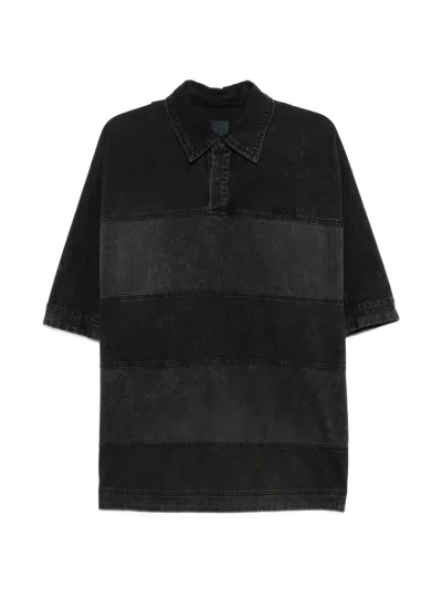 Juunj Panelled Polo Shirt In Black