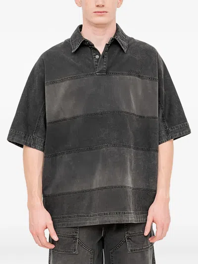 Juunj Panelled Polo Shirt In Gray