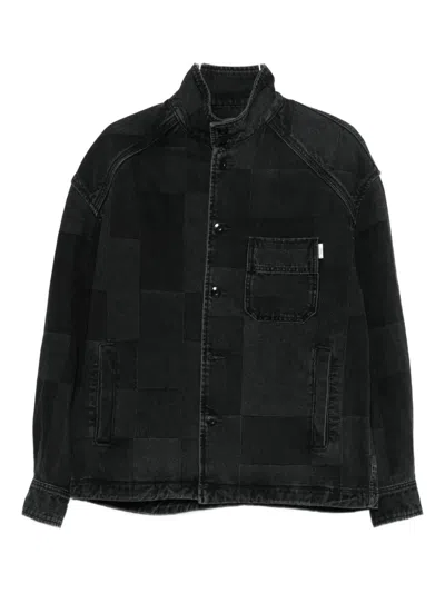 Juunj Patchwork Denim Jacket In Black