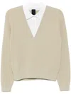 Juunj Patchwork Design Jumper In Neutrals