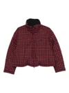 Juunj Plaid-pattern Zip-up Jacket In Red