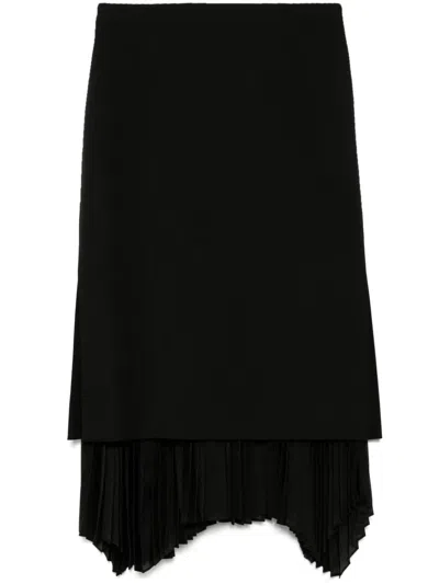 Juunj Pleat Detailing Skirt In Black