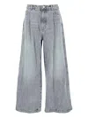 Juunj Pleated Five-pocket Jeans In Blue