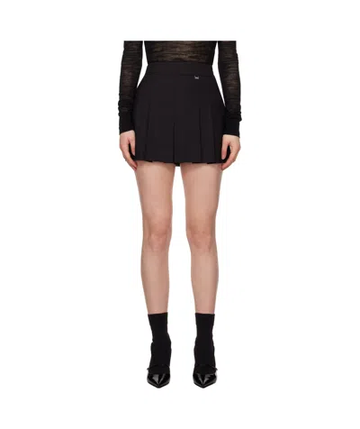 Juunj Pleated Midi Skirt In Black