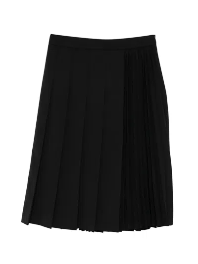 Juunj Pleated Midi Skirt In Black