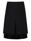 Juunj Pleated-panel Skirt In Black