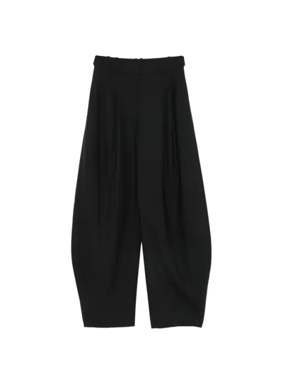 Juunj Pleated Pocket Trousers In Black