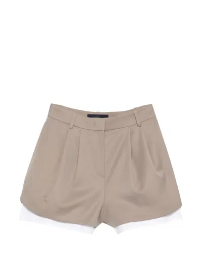 Juunj Pleated Shorts In Brown