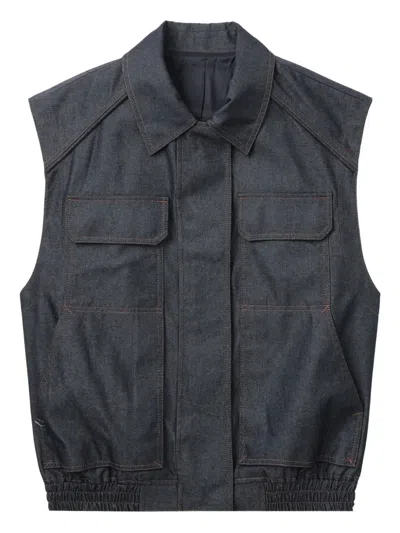 Juunj Pocket-detail Sleeveless Vest In Gray