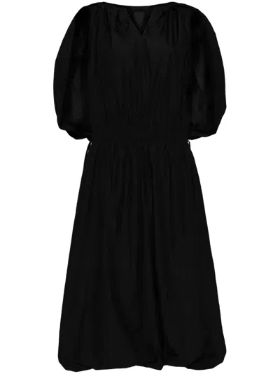 Juunj Puff-sleeve Dress In Black