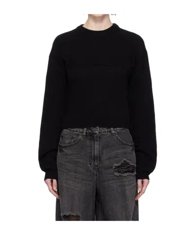 Juunj Ribbed Knit Sweater In Black