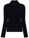 Juunj Ribbed Knittd Top In Blue