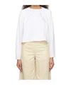 Juunj Ribbed Long-sleeve Sweater In White