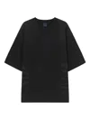 Juunj Ribbed Short-sleeve T-shirt In Black