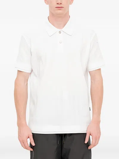 Juunj Ribbed-knit Polo Shirt In White