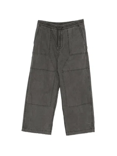 Juunj Ripstop-textured Panelled Trousers In Gray
