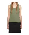 Juunj Green Scoop Tank Top In Green