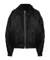 Juunj Multiple Front Pockets Bomber Jacket In Black