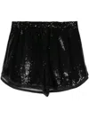 Juunj Sequinned Mini Shorts In Black