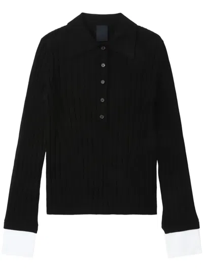 Juunj Shirt-cuff Jumper In Black