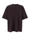 Juunj Bordeaux T-shirt With Logo Embroidered On The Front And Print On The Back In Black
