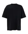 Juunj Black T-shirt With Tone-on-tone Logo Embroidered On The Front In Black