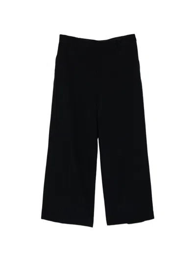 Juunj Side Zipper Summer Wool Trousers In Black