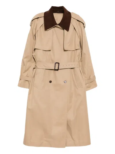 Juunj Single-breasted Trench Coat In Brown