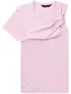 Juunj Single-sleeve Cotton T-shirt In Pink