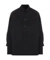 Juunj Sleeve-pocket Classic-collar Shirt In Black