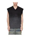 Juunj Sleeveless V-neck Knitted Vest In Black